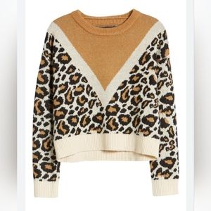 NWT Vero Moda Colorblock Leopard Sweater - XL